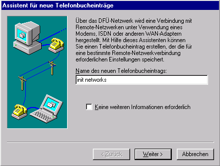 Assistent fr neue Telefonbucheintrge