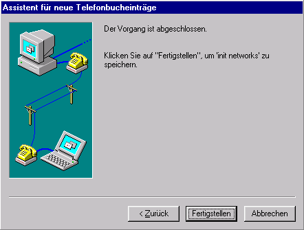 Assistent fr neue Telefonbucheintrge